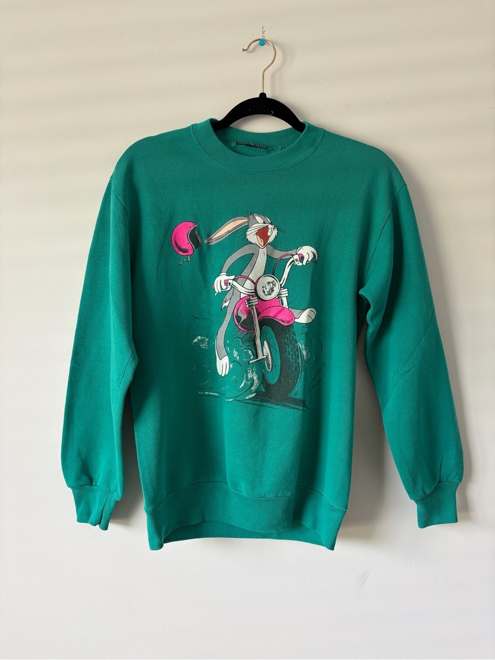 Vintage 1993 Bugs Bunny Motorcycle Sweatshirt Warner Bros Garment Graphics USA S